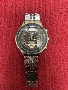 JARAGAR MENS CHRONOGRAPH WRISTWATCH WATCH SELF WINDING JEWELRY Good Condition - Picture 1 of 4