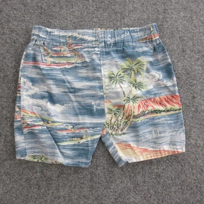 Pantalones Cortos Reyn Spooner Niños 3T Azul Hawaiano Estampado Surf Algodón Cintura Elástica Foto 1 de 4