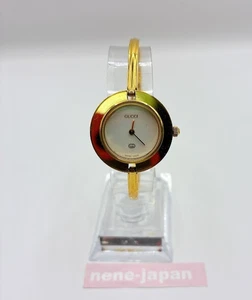 GUCCI Change Bezel Gold Qz Ladies Watch body only immovable Japan JUNK immovable - Picture 1 of 11