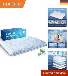 Ultra Dünnes Orthopädisches Bauchschläferkissen 40x60 cm – Kühlendes Memory Foam - Bild 1 von 9