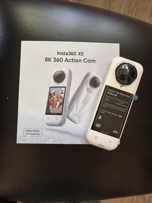 Insta360 X5 8K 360 Action Video Camera SATIN WHITE LIMITED EDITION brand new - Image 1 of 4