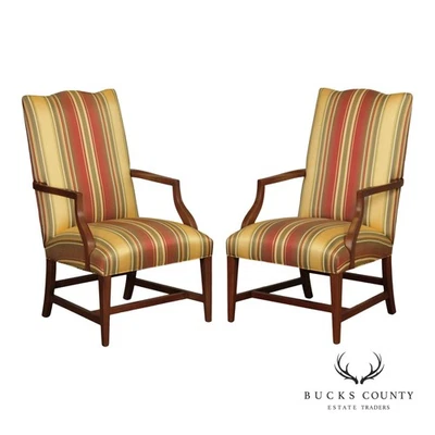 Пара мягких кресел в стиле Ethan Allen Hepplewhite - Изображение 1 из 4