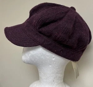 American Eagle Outfitters Wool Baker Boy Burgundy Hat Cap NEW - Picture 1 of 6