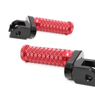 Red M-Grip Rider Foot Pegs 25mm Extend For Yamaha TDM 850 91-94 95 96 97 98 99 — 第 1/4 张图片