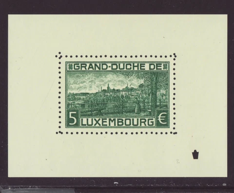 Luxembourg 2023 MNH -  100 Years of the World’s First Stamp Block - m/sheet Cover