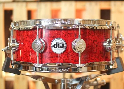 DW 5x14 Collector's Standard Maple Crimson Chaos Snare Drum - SO#1131908 - #2 - Image 1 of 4