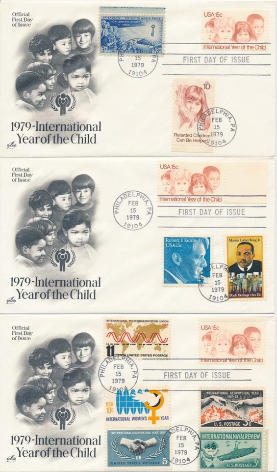 #1772 International Year of the Child combos Artcraft cachet First Day covers - Image 1 of 1