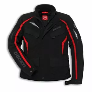 Ducati REVIT Tour Tex Textile Motorcycle Jacket Black Red Waterproof RRP £379.99 - Picture 1 of 2