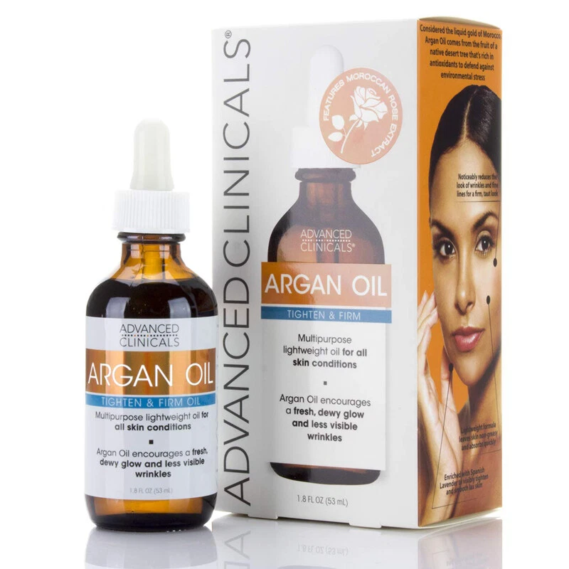 Advanced Clinicals Argan Oil Firm Tighten Face Oil Fresh Dewy Glow Less Wrinkles - Image 1 of 4