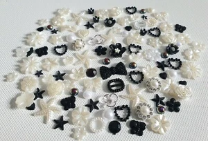 110 Mix Shabby Chic Resin Flatbacks Craft Card Album make Embellishments DIY - Picture 1 of 5