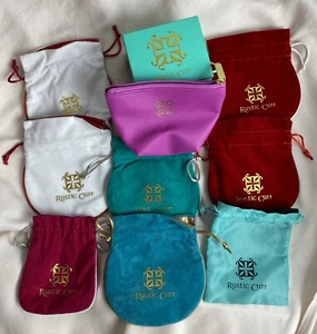 Rustic Cuff Drawstring Jewelry Bags Pouches Box Dust Bags Lot Of 10 - Picture 1 of 7