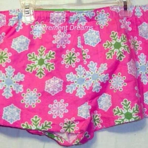 Candie's XL 8 underwear panties Boy Sleep Shorts Snowflake Pink Green Purple NEW - Picture 1 of 1