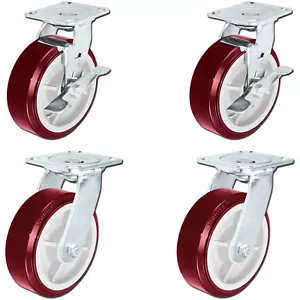 Casterhq - 6""x2"" Schwerlast Werkzeugkiste drehbar Poly. Rollen 4er Set - Zerg-Passform - Bild 1 von 2
