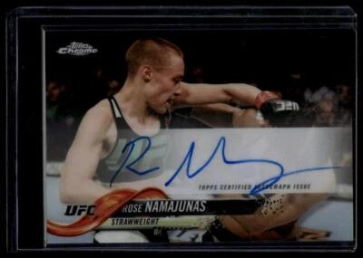 2018 Topps Chrome UFC #FA-RN Autographs Rose Namajunas AU - Image 1 of 2