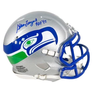 Steve Largent Signed HOF 95 Inscription Seattle Seahawks Throwback 83-01 Speed M - Picture 1 of 3