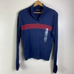 Polo Ralph Lauren NWT Navy Blue Red Sweater Womens XL - Picture 1 of 4