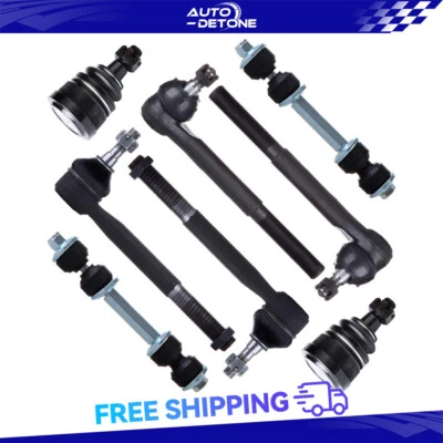 8 Front Rear Tie Rod Ends Ball Joints For Chevrolet Tahoe GMC C1500 C2500 Yukon Foto 1 de 4