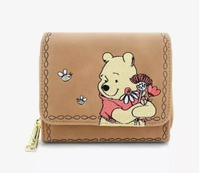 Cartera Loungefly Disney Winnie the Pooh Floral Marrón NUEVA SELLADA Foto 1 de 4