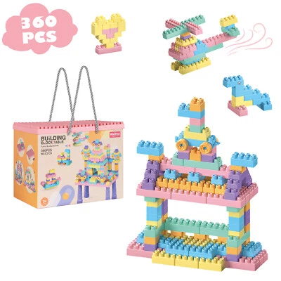 360Pcs Set DIY Plastic Building Blocks Toys, Educational Gift for for Boys Girls - Image 1 of 4