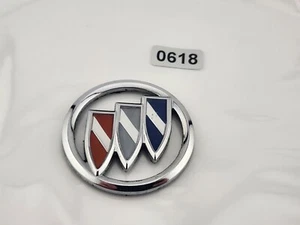 Vintage 1.75" Tri-Shield Buick Medallion Emblem Black OEM 0618 A6 - Picture 1 of 3