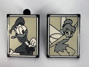 WDW Disney Tinker Bell & Donald Duck PWP Collection Black & White Snapshots Pin - Picture 1 of 2