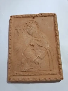 Santa Margherita Da Cortona Flachrelief Terrakotta Antik Cm 13 - Bild 1 von 3