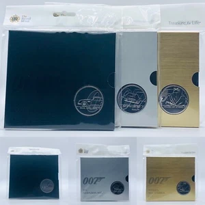 Royal Mint James Bond 2020 bu £ 5 corona paquete sellado de monedas - elige tu moneda - Imagen 1 de 13