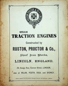 1901 Rare Edwardian Catalogue Steam Traction Engines Ruston Proctor Lincoln - Picture 1 of 5