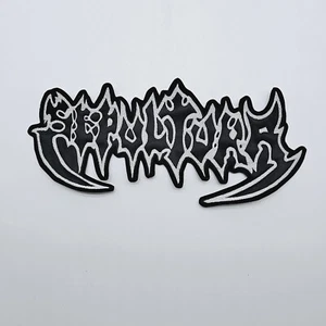 Sepultura Old Logo White LOGO EMBROIDERED BACK PATCH - Picture 1 of 1