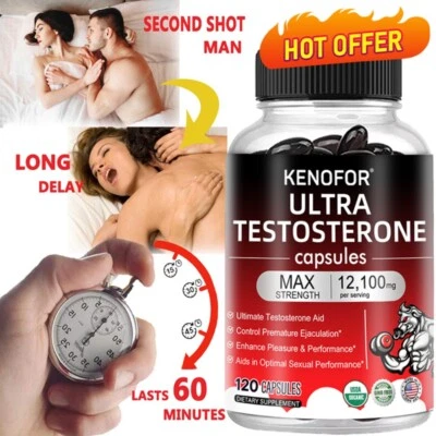 Testobooster Kapseln - Testo für Muskelaufbau - Testosteron Booster Potenz - Bild 1 von 4