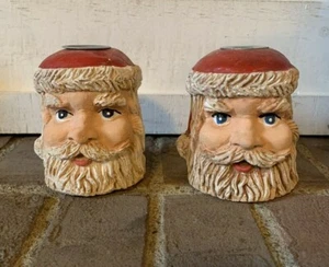 NUOVA coppia di portacandele classico Babbo Natale decorativo - Foto 1 di 7