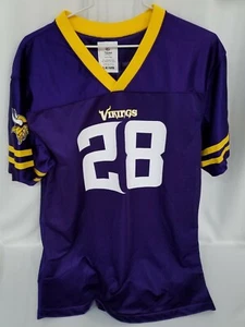 Adrian Peterson Minnesota Vikings 28 Purple Jersey Shirt Boys Youth XXL 20 NEW - Picture 1 of 8