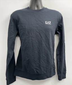 EA7 Emporio Armani Men's Cotton Fundamental Sporty Navy Blue Sweatshirt Size L - Picture 1 of 12