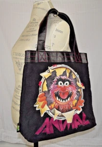 Vintage Animal Tote Bag 90s Muppets Animal Busts Through Drum 16"x16" Patch - Picture 1 of 12
