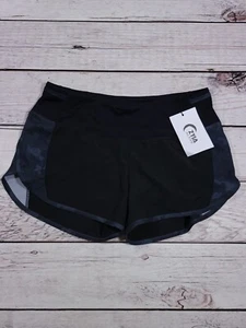 Zyia Active pantaloncino donna corsa atletica blu navy e nero foderato taglia M mimetico J3 - Foto 1 di 9