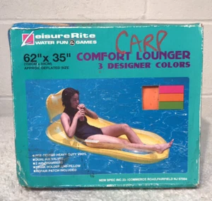 NOS Leisure Rite Heavy Duty Vinyl Pool Inflatable Floating Lounger Chair - Picture 1 of 11