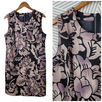 Marc New York Dress size 14 Sheath evening Classic career Floral Brown Black - Image 1 of 4