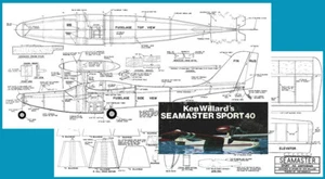 Model Airplane Plans (RC): SEAMASTER 40 59" Amphibian .40-.46 by Ken Willard  - Picture 1 of 6