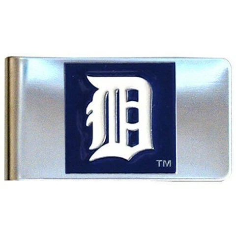 MLB Baseball DETROIT TIGERS Money Cash Chrome Clip Secure Logo Team Wallet Cover