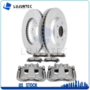 Brake Calipers And  Brake Ceramic Pads Rotors Front For 2006-2011 Buick Lucerne - Picture 1 of 10