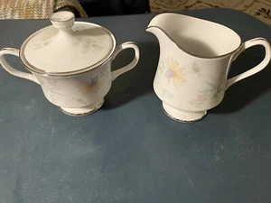 Vintage Sango China “Stella” Sugar Bowl And Creamer Great For Mothers Day - Picture 1 of 13