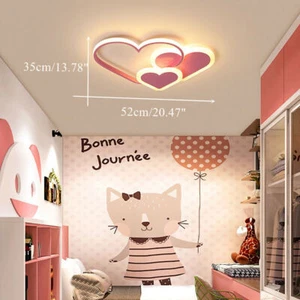 Modern Heart Ceiling Light LED Chandelier Pendant Lamp Kids Bedroom Lighting HOT - Picture 1 of 12
