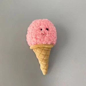Jellycat Irresistible Ice Cream Strawberry Cone Plush Stuffed Pink Summer - Picture 1 of 1