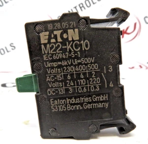 Eaton M22-KC10 RMQ-Titan Series 22.5mm 1NO Contact Block with Screw Terminals - Picture 1 of 4