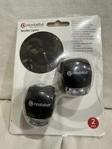 MONBEBE Stroller Lights - 2 Pack NEW IN SEALED PACKAGE - Night Safety - Picture 1 of 3