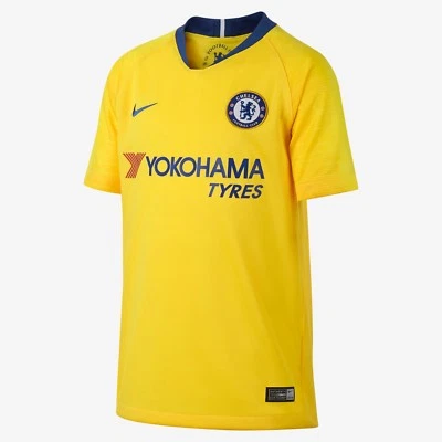 Men's 2018/19 Team Chelsea Football Club Away Yellow Stadium Jersey Soccer XL - Image 1 of 3