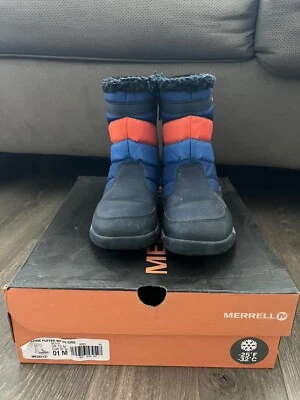 Winter Waterproof Snow Boots Youth Boys Size 1 - Image 1 of 4
