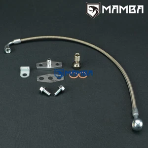 MAMBA Turbo oil feed line 87~ Alfa Romeo 155 164 2.0T w/ Garrett TB0338 466384-9 - Picture 1 of 6