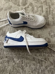 Nike Air Force 1 Men’s Size 7.5 Shoes Sneakers White Blue AO1220-104 - Picture 1 of 11