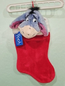Neu mit Etikett Winnie Puuh hängender Weihnachtsstrumpf 3D Plüsch Eeyore 18 Zoll - Bild 1 von 4